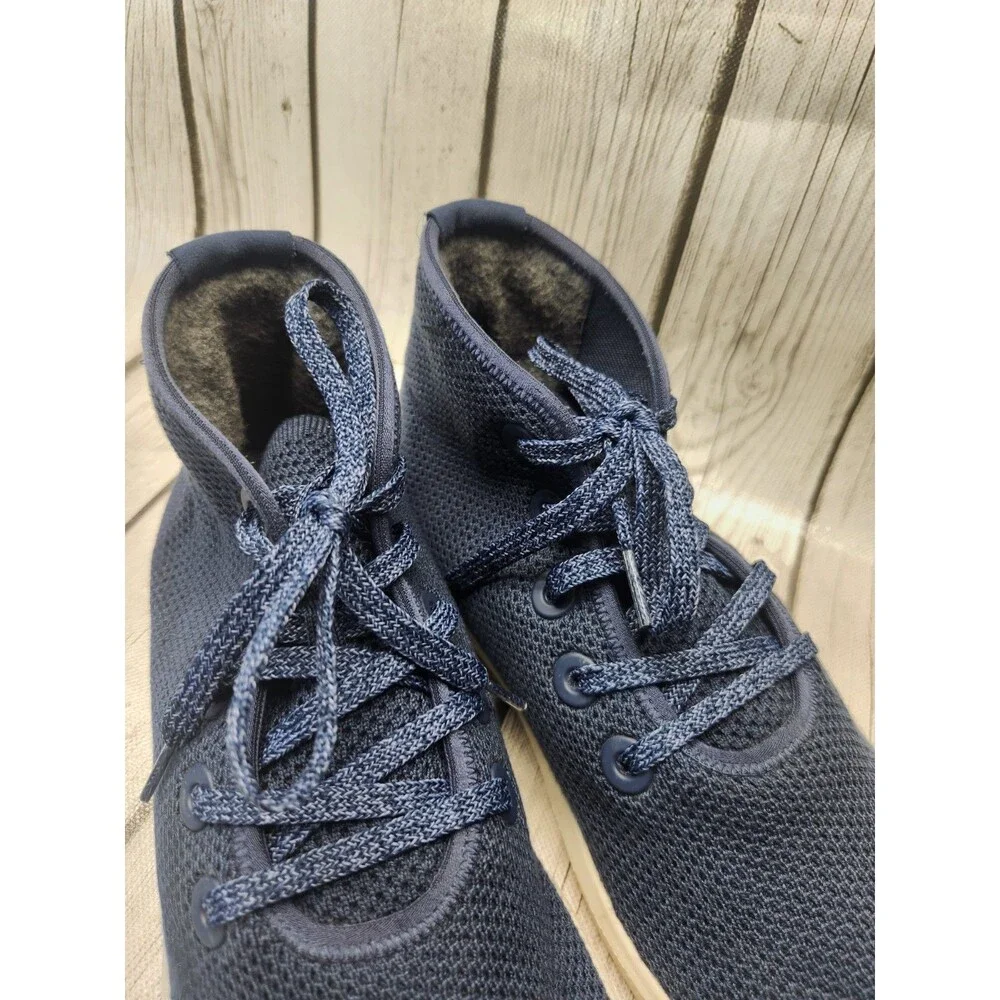 ALLBIRDS Tree Toppers Mens 10 High Top Knit Shoes Sneakers Navy Blue Lightweight